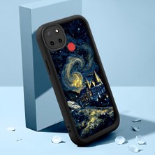 Ucuc Realme C25/C12/C25S Uyumlu Siyah Silikon Kılıf Klasik Desen Darbeye Dayanıklı Lens Koruma