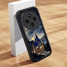 Ucuc Xiaomi Redmi 14C/A4 Uyumlu Siyah Silikon Kılıf Klasik Desen Darbeye Dayanıklı Lens Koruma