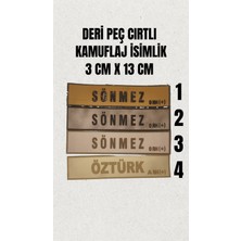 Çukurova Ütü Jöh Pöh Kamuflaj Isimlik Deri Peç Patch , Cırtlı, 13 cm x 3 cm Standart Ölçü, 1.sınıf Kalite