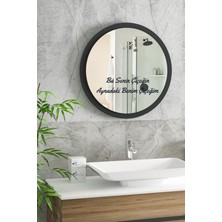 Hellove Ayna Için Sticker Bu Senin Çiçeğin Aynadaki Benim Çiçeğim Yazısı Cam Için Sticker Yazı