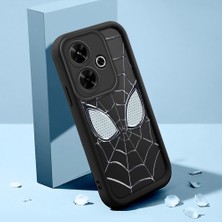 Ucuc Xiaomi Poco M6 4g Uyumlu Siyah Silikon Kılıf Spider-Man Desenli Darbeye Dayanıklı Lens Koruma
