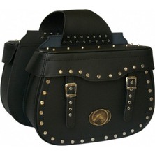 Ebakbak Motosiklet Çanta Siyah Choper Model Cruis Motorcu Deri Yan  Çantası