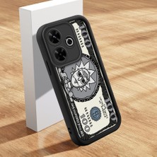 Ucuc Xiaomi Redmi 13X Uyumlu Siyah Silikon Kılıf Komik Desenli Darbeye Dayanıklı Lens Koruma