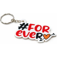 Yapı3D #forever Yazılı Kalp Figürlü Anahtarlık | Dekoratif ve Şık Anahtarlık | Çanta & Anahtar Aksesuarı | Renk Seçenekli