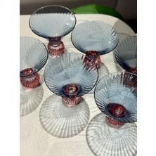 Roykıng Royking Konik Cup Bardak Mavi-Kırmızı  Kokteyl Kase Su Bardağı YV-498