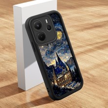 Ucuc Xiaomi Redmi Note 14 4g Uyumlu Siyah Silikon Kılıf Klasik Desen Darbeye Dayanıklı Lens Koruma
