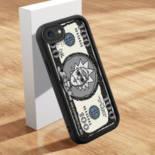 Ucuc iPhone 7/8/se 2020 2022 Uyumlu Siyah Silikon Kılıf Komik Desenli Darbeye Dayanıklı Lens Koruma