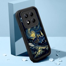Ucuc Xiaomi Redmi Note 14 Pro 4g Uyumlu Siyah Silikon Kılıf Klasik Desen Darbeye Dayanıklı Lens Koruma