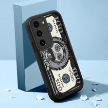 Ucuc Samsung Galaxy S23 Uyumlu Siyah Silikon Kılıf Komik Desenli Darbeye Dayanıklı Lens Koruma