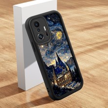 Ucuc Xiaomi 11T PRO/11T 5g Uyumlu Siyah Silikon Kılıf Klasik Desen Darbeye Dayanıklı Lens Koruma