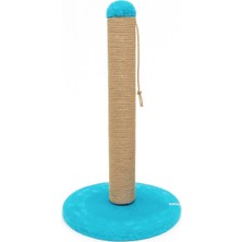 Feyza Design Mavi Renkli Yuvarlak Kedi Tırmalama Platformu, Dayanıklı ve Eğlenceli