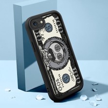 Ucuc iPhone 7/8/se 2020 2022 Uyumlu Siyah Silikon Kılıf Komik Desenli Darbeye Dayanıklı Lens Koruma