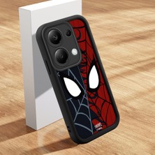 Ucuc Xiaomi Redmi Note 13 Pro 4g Uyumlu Siyah Silikon Kılıf Spider-Man Desenli Darbeye Dayanıklı Lens Koruma