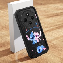 Ucuc Xiaomi Redmi 14C/A4 Uyumlu Siyah Silikon Lens Koruma Darbeye Dayanıklı Stitch Desenli Kılıf