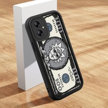 Ucuc Samsung Galaxy A04E Uyumlu Siyah Silikon Kılıf Komik Desenli Darbeye Dayanıklı Lens Koruma