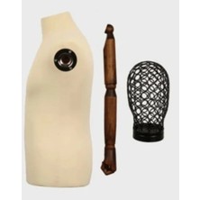 Md Vitrin Dekorasyon Erkek Tel Kafalı Ahşap Kollu Lüks Ayaklı Terzi Mankeni