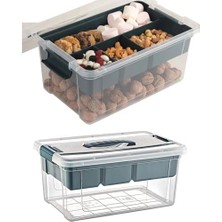 Büyük Boy Bölmeli Organizer Kutu 9 Litre - Şeffaf Tasarım Saklama Kabı - Ev Araba Saklama Kutusu - Ev Banyo Düzenleyici, Dolap Düzenleyici, Saklama, Kutu, Organizer