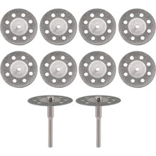 10 Adet Kesme Diskleri 22MM Çaplı Kesme Diskleri 2 Adet 3mm Mandreller Döner Aletler Için Değiştirme