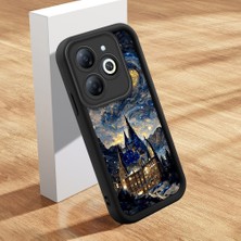 Ucuc Infinix Smart 8/smart 8 Pro Uyumlu Siyah Silikon Kılıf Klasik Desen Darbeye Dayanıklı Lens Koruma