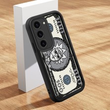 Ucuc Samsung Galaxy S23 Uyumlu Siyah Silikon Kılıf Komik Desenli Darbeye Dayanıklı Lens Koruma