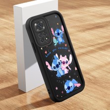 Ucuc Xiaomi Redmi Note 11/11S Uyumlu Siyah Silikon Lens Koruma Darbeye Dayanıklı Stitch Desenli Kılıf