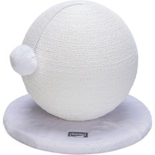 Feyza Design Beyaz Kedi Tırmalama Kulesi 30.5cm, Eğlenceli ve Dayanıklı Tasarım