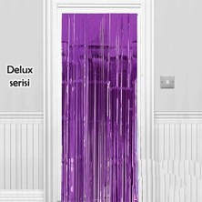 Dinç Store 44 Işıltılı Duvar ve Kapı Perdesi Mor Renk 90X200 cm DINÇSTORE-4522