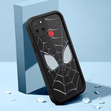 Ucuc Realme C25/C12/C25S Uyumlu Siyah Silikon Kılıf Spider-Man Desenli Darbeye Dayanıklı Lens Koruma