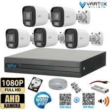 5 Kameralı Unv Full Hd 1080P Ahd Kayıt Seti(Sesli Kamera)