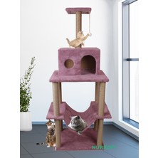 Feyza Design Çok Katlı Kedi Tırmalama ve Oyun Evi, Eğlenceli ve Güvenli Tasarım
