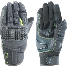 Oj Bad Siyah/yeşil Korumalı Motosiklet Eldiven M