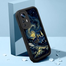 Ucuc Xiaomi 12T Uyumlu Siyah Silikon Kılıf Klasik Desen Darbeye Dayanıklı Lens Koruma