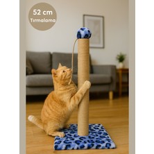 Feyza Design Mavi Leopar Desenli 52 cm Kedi Tırmalama Tahtası, Dayanıklı ve Şık Tasarım