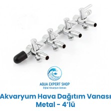 Akvaryum Hava Dağıtım Vanası Metal 4'lü