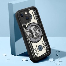 Ucuc iPhone 14 Uyumlu Siyah Silikon Kılıf Komik Desenli Darbeye Dayanıklı Lens Koruma