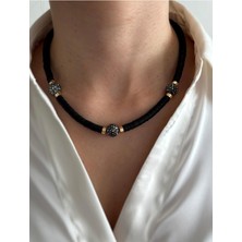 Hercy Kristal Boncuklu Siyah Fimo Kolye
