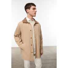 Md Erkek Bej Renk Uzun  Trençkot