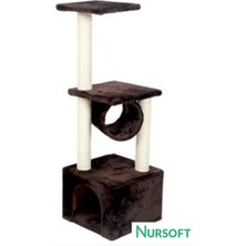 Feyza Design Tünelli Kedi Tırmalama Evi Platform NR-0087, Rahat ve Eğlenceli Evcilik Keyfi