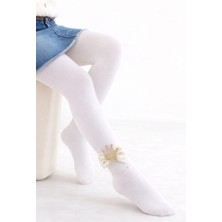 Gigi Giyim Taç Desenli Kurdeleli Kız Çocuk Külotlu Çorap