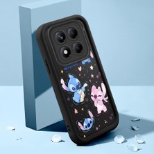 Ucuc Xiaomi Redmi Note 14 Pro 4g Uyumlu Siyah Silikon Lens Koruma Darbeye Dayanıklı Stitch Desenli Kılıf