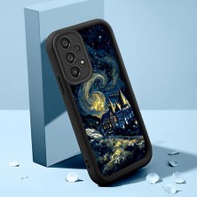 Ucuc Samsung Galaxy A73 Uyumlu Siyah Silikon Kılıf Klasik Desen Darbeye Dayanıklı Lens Koruma