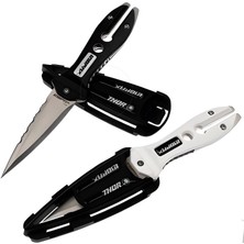 PremiumPort Dalış Bıçağı Siyah, Dayanıklı ve Şık Tasarım, Güçlü ve Hassas Kesim