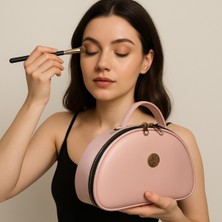 Maykis “taşınabilir Kadın El ve Makyaj Çantası - Şık Pembe Kozmetik Organizer”