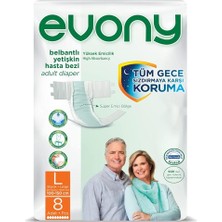 Evony Belbantlı Büyük Boy L 8 Adet Hasta Bezi