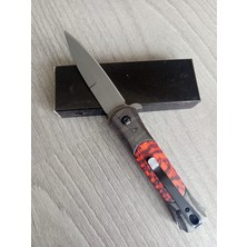 Salgaro Ahşap Desenli Full Paslanmaz Çelik Kamp Çakısı