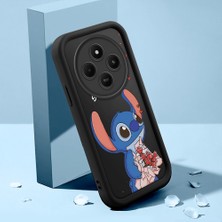 Ucuc Xiaomi Redmi 14C/A4 Uyumlu Siyah Silikon Kılıf Sevimli Stitch Desenli Darbeye Dayanıklı Lens Koruma