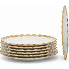 sembol Daısy 6lı Yuvarlak Servıs Tabağı 21X21 cm