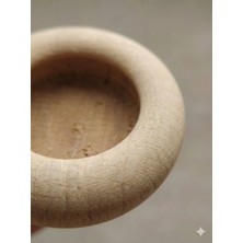 Nalbur Diyarı Masif Ham Ahşap Kulp - Boyanabilir Modern Ahşap Düğme Çekmece ve Dolap Kulpu - Iskandinav Dıy Hobi