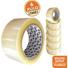 BantPazar 45X100 Norm 6 Adet Koli Bandı Şeffaf | Hotmelt Güçlü Yapışkanlı Ambalaj Paketleme Bandı
