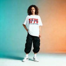 Dune 1776 America Freedom Oversize 3 Iplik Pamuk Baskılı  T-Shirt